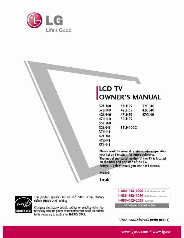 LG Electronics Flat Panel Television 32CL40-page_pdf